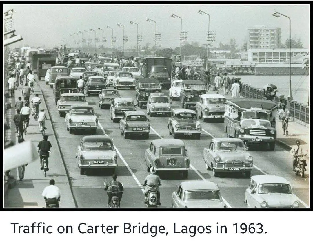 Good old days when people have space in front of them in Lagos traffic. Now is bumper to bumper.