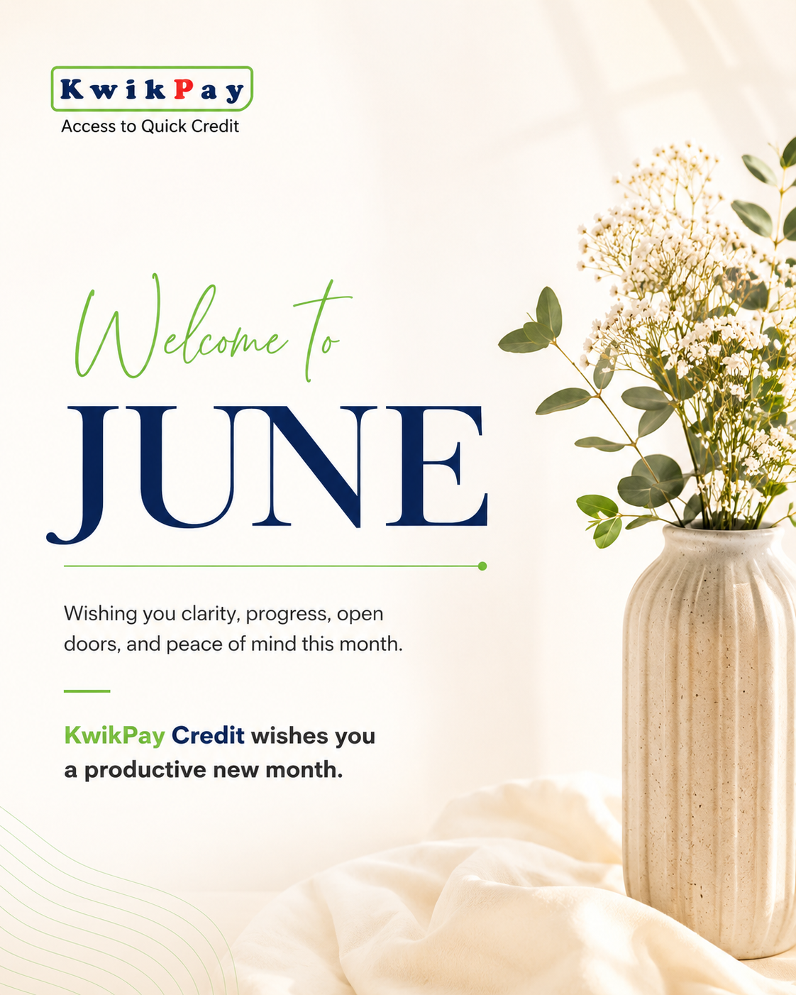 New month. New possibilities. Whatever your goals are this June, KwikPay Credit is here to support y...