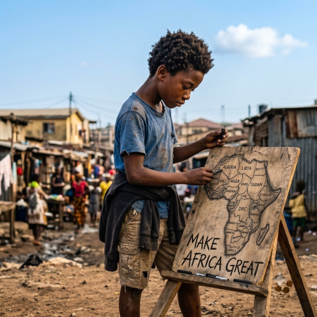 Though the road be rough and thy portion seem small, know that the African child carrieth within his...