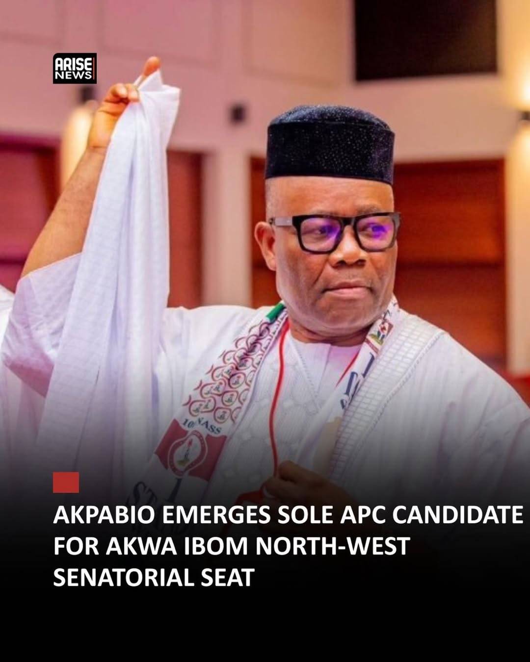 Senate President Godswill Akpabio has emerged as the sole candidate of the All Progressives Congress...