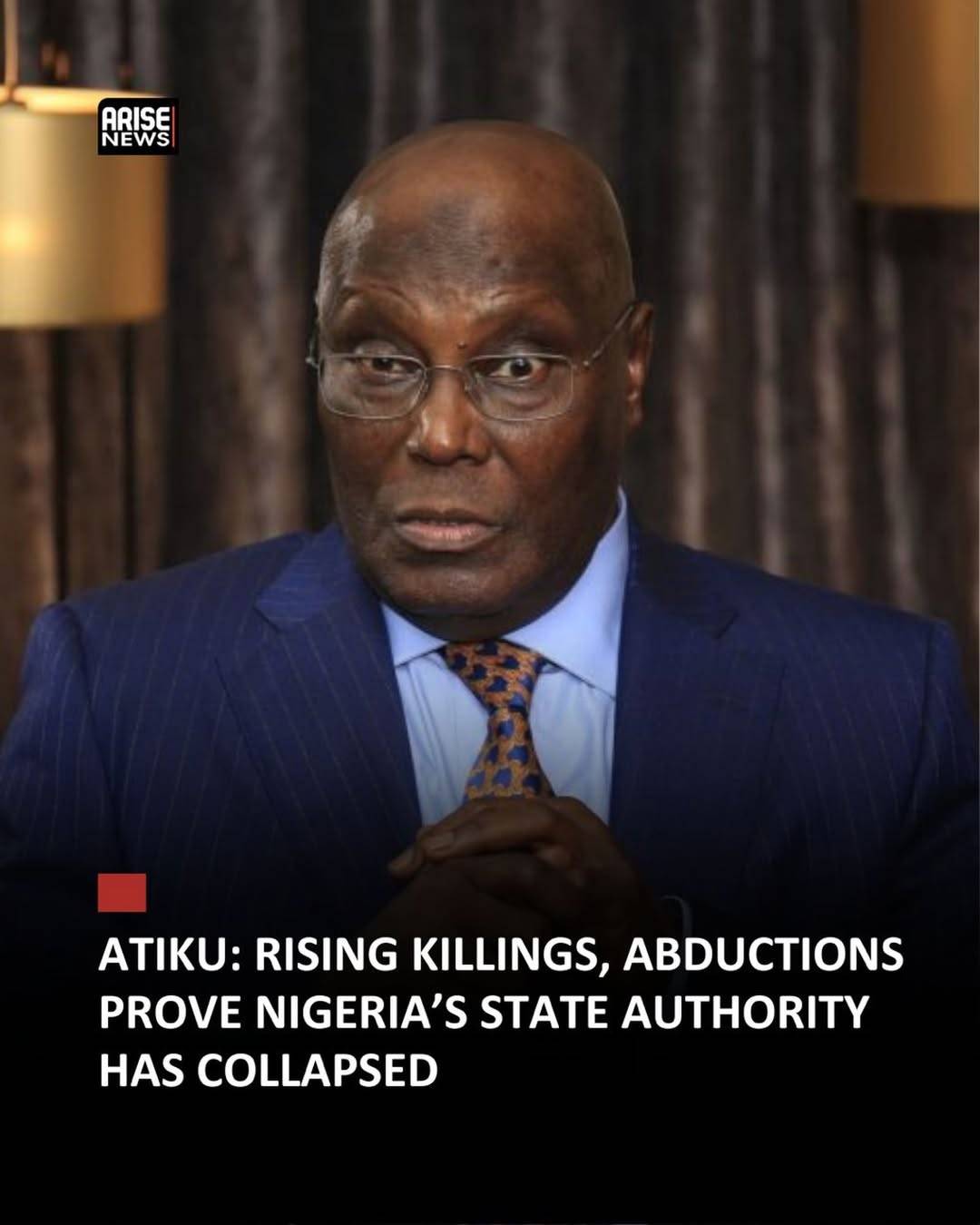 Former Vice President Atiku Abubakar has condemned the abduction of schoolchildren in Oyo State and...