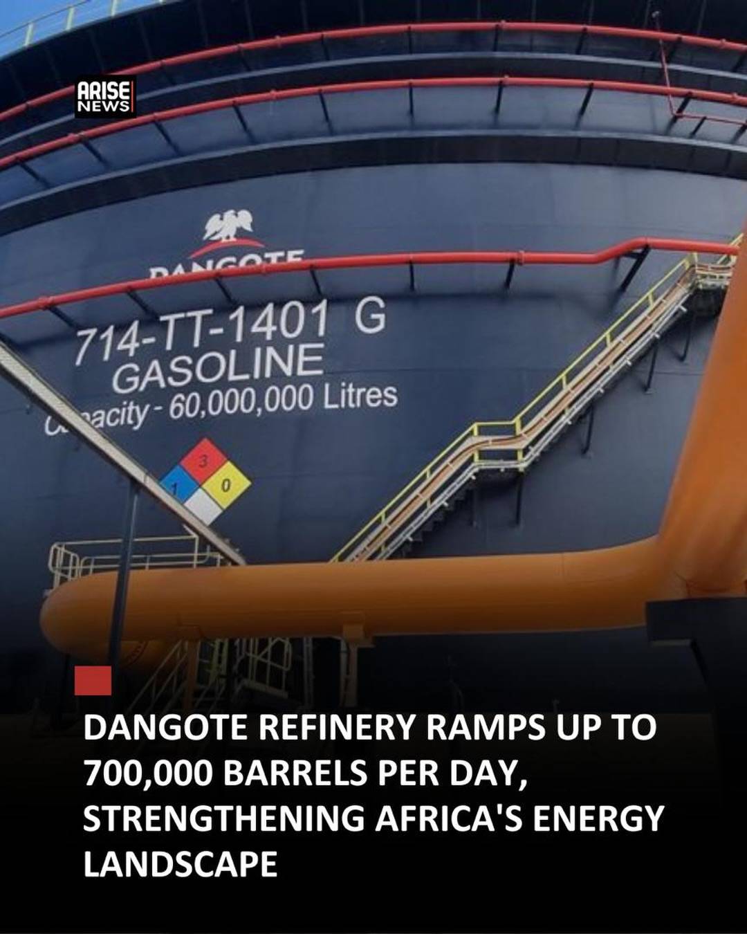 Dangote Refinery Ramps Up to 700,000 Barrels Per Day, Strengthening Africa’s Energy Landscape
Dango...