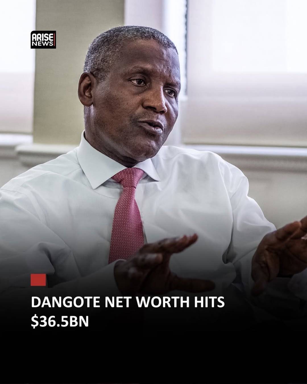 Africa’s richest man, Aliko Dangote, has seen his net worth climb by an estimated $6.5 billion in 20...