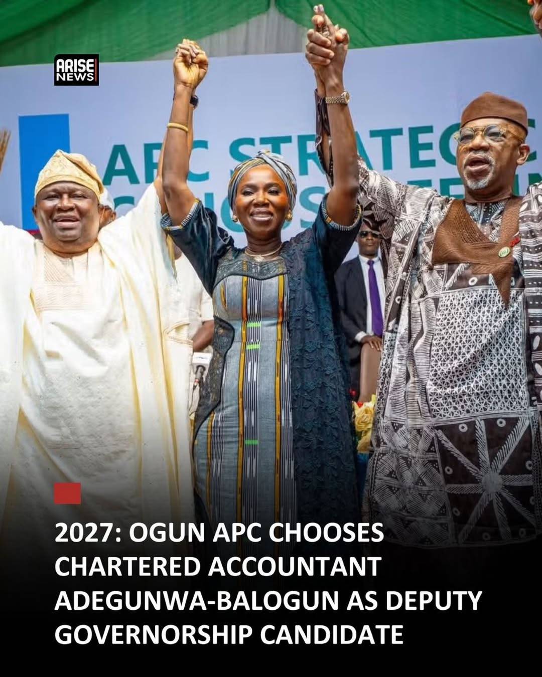 The All Progressives Congress (APC) in Ogun State has nominated Alhaja Kudirat Abiodun Adegunwa-Balo...