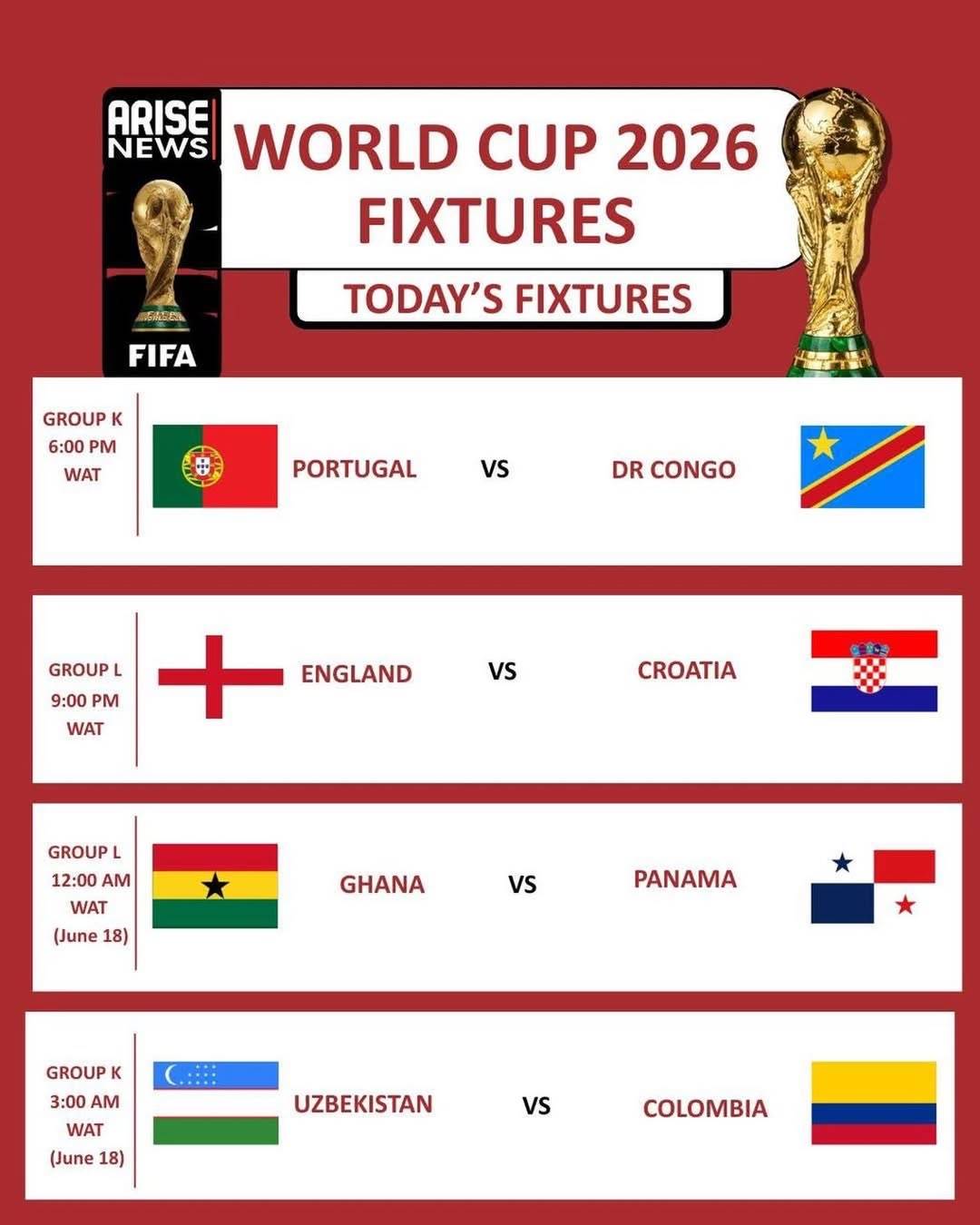 Day 7 of the 2026 FIFA World Cup brings another star lineup.
Cristiano Ronaldo begins his final Wor...