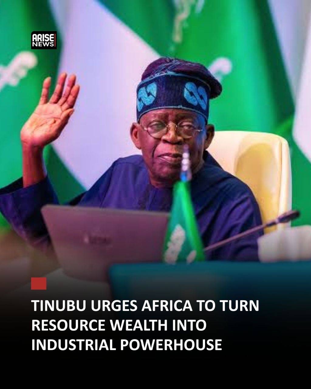 President Bola Tinubu has called on African nations to break away from the cycle of exporting raw ma...