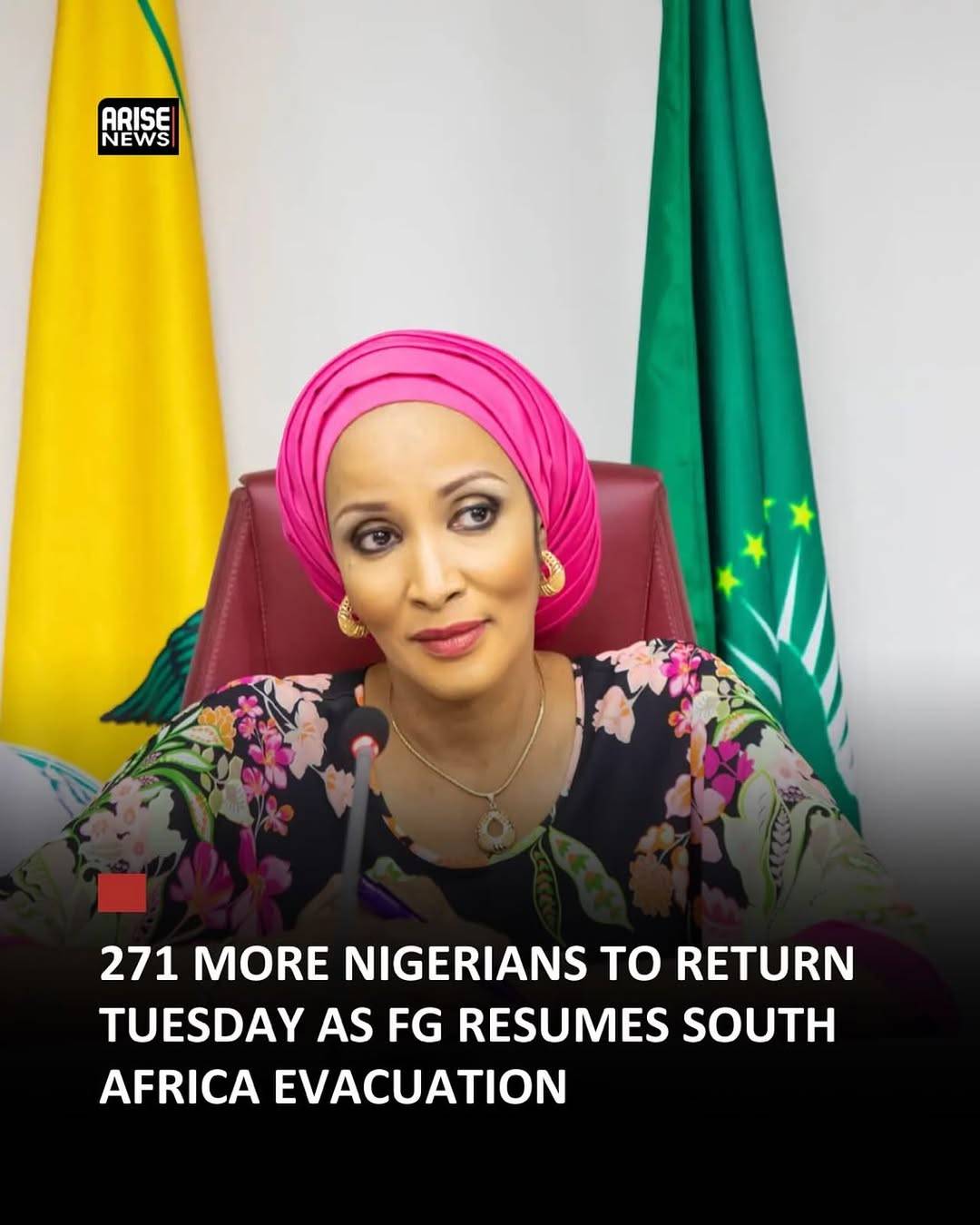 The Federal Government will today airlift 271 Nigerians from South Africa as it continues the volunt...