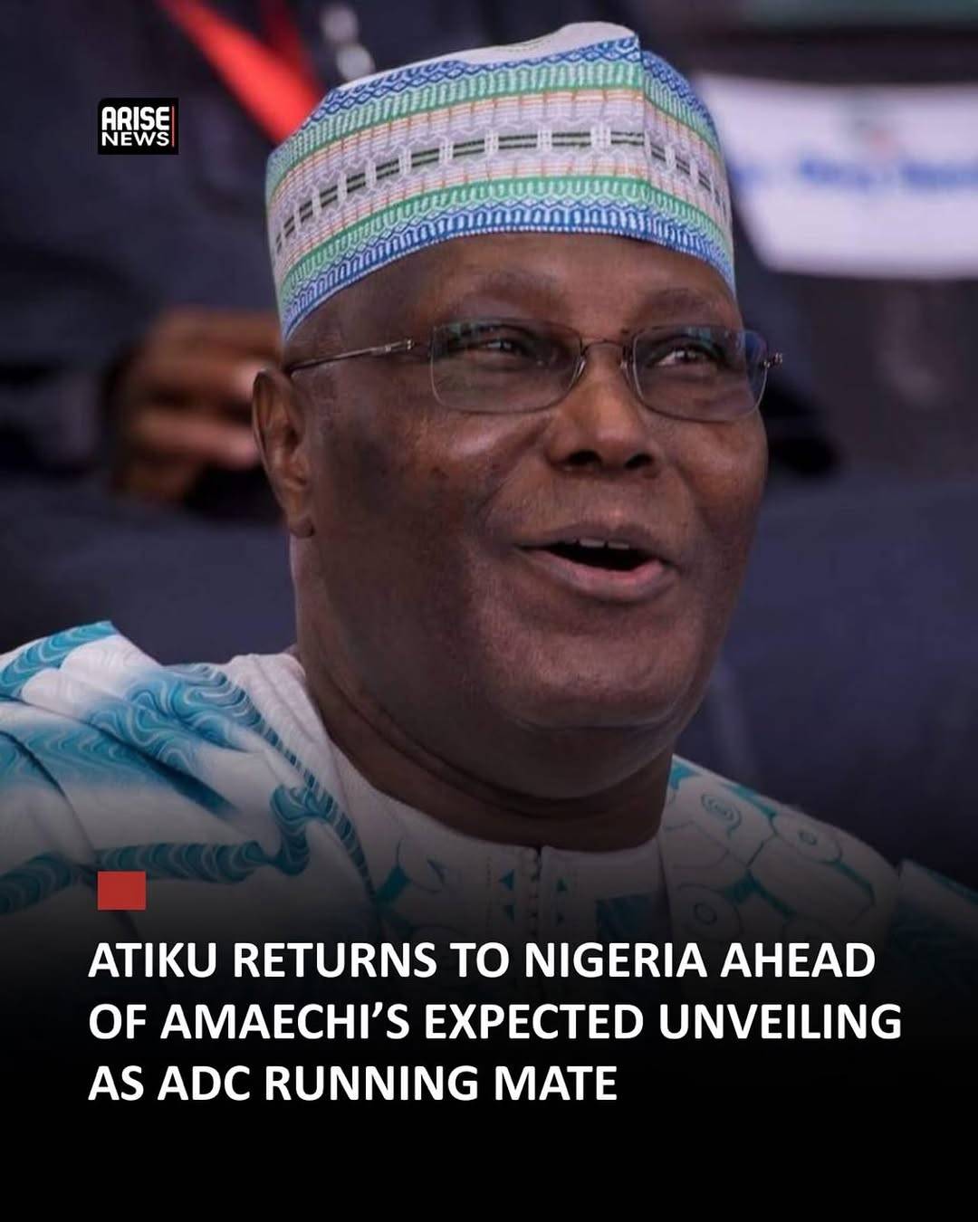 African Democratic Congress (ADC) presidential candidate Atiku Abubakar has returned to Nigeria foll...