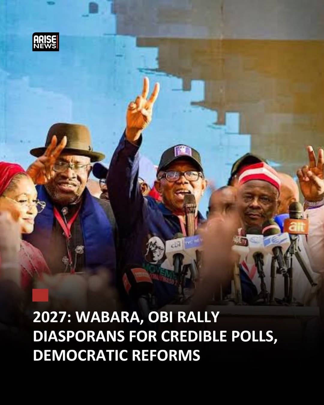 Former Senate President and PDP Board of Trustees Chairman, Senator Adolphus Wabara, alongside forme...