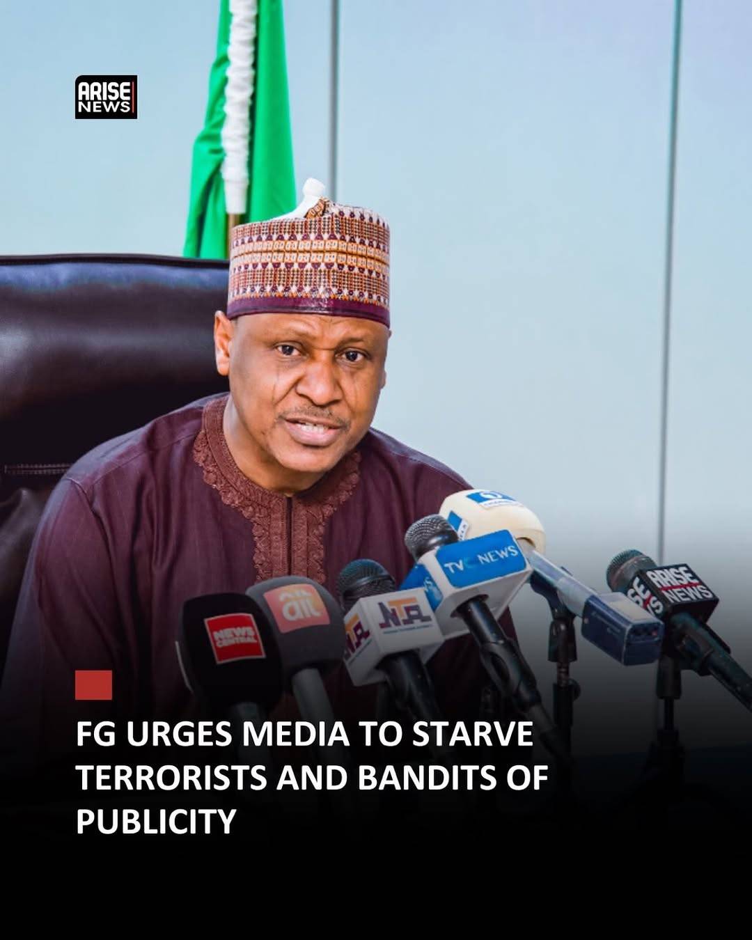 The Federal Government has called on journalists and social media influencers to deny terrorists and...