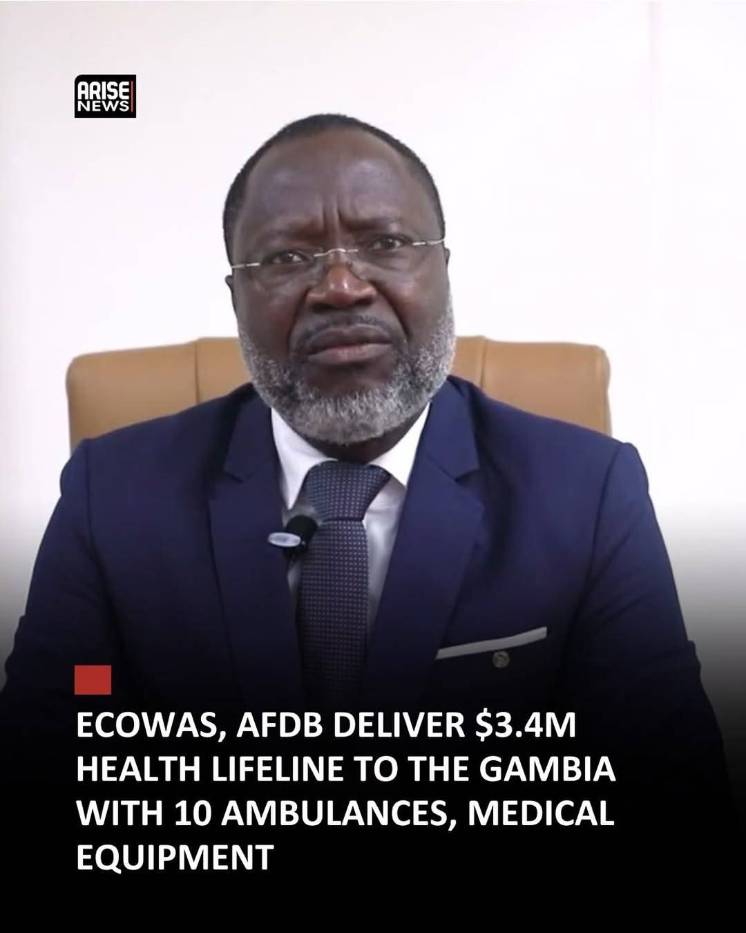 ECOWAS, through the West African Health Organization (WAHO), has handed over 10 fully equipped ambul...
