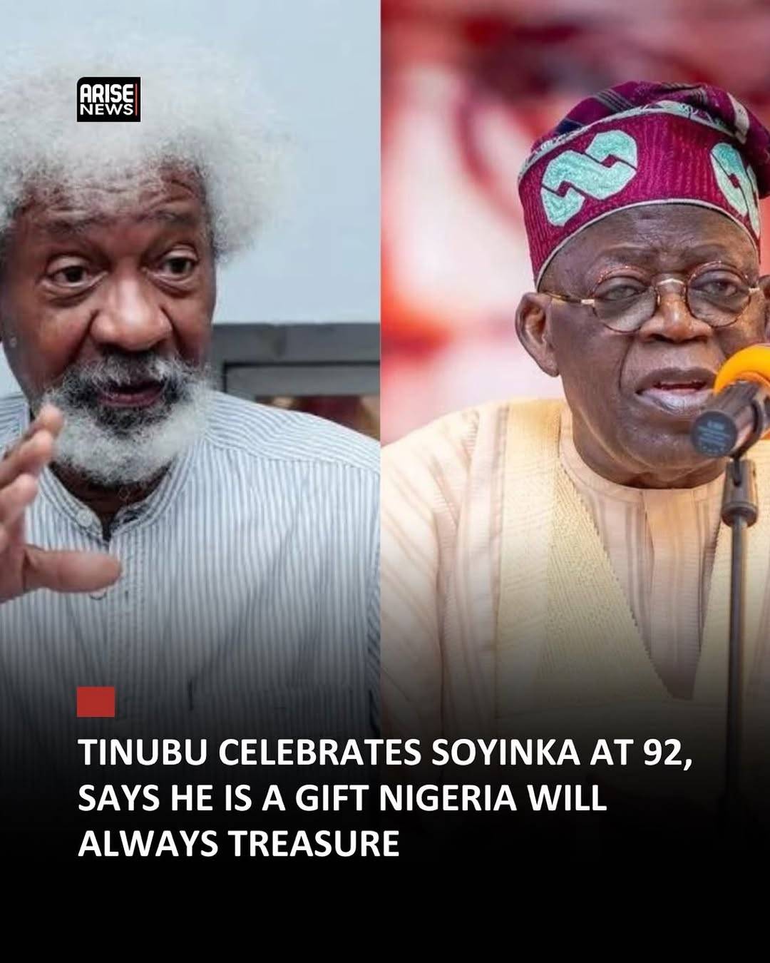 President Bola Tinubu has paid glowing tribute to Nobel laureate Professor Wole Soyinka on his 92nd...