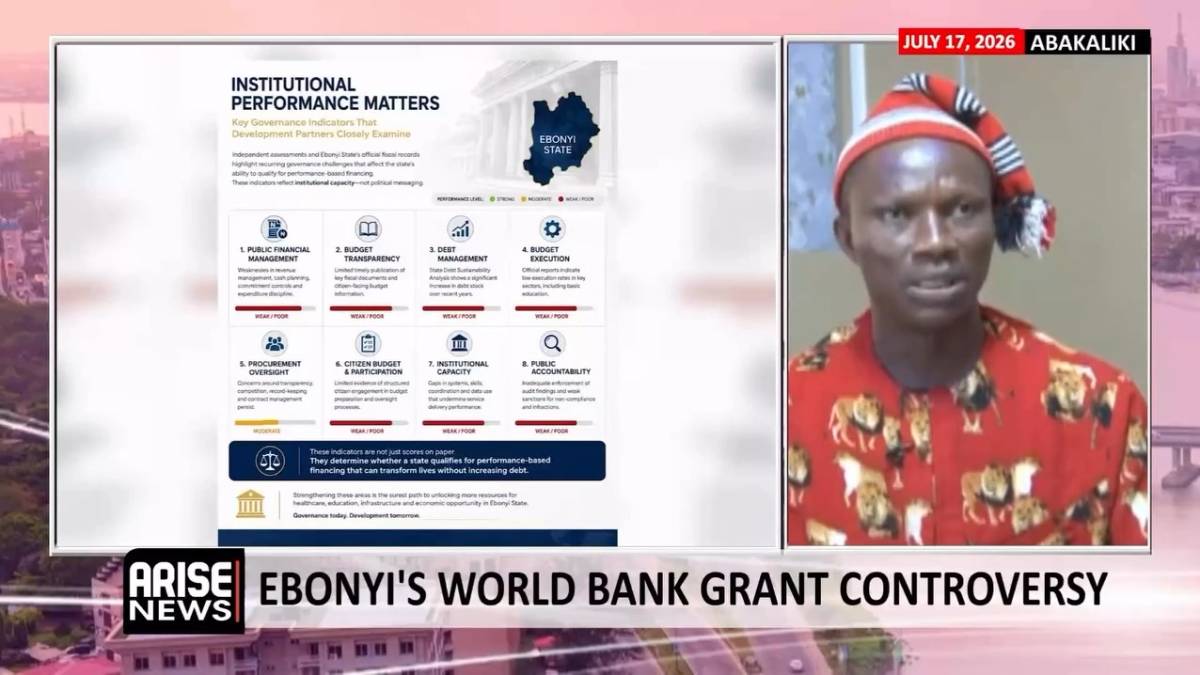 World Bank Grant: Ebonyi Missing Out On ₦37.8 Billion Was A Major Setback, Especially For Education...