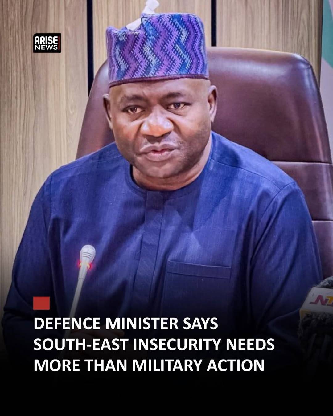 The federal government has reiterated that tackling insecurity in the South-east demands more than m...