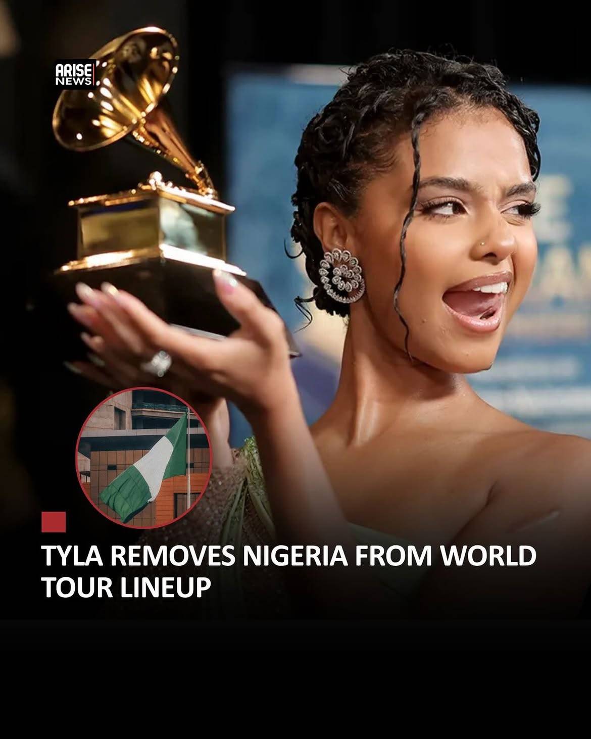 Tyla Removes Lagos From A*POP World Tour
South African Grammy-winning singer Tyla has removed Lagos...