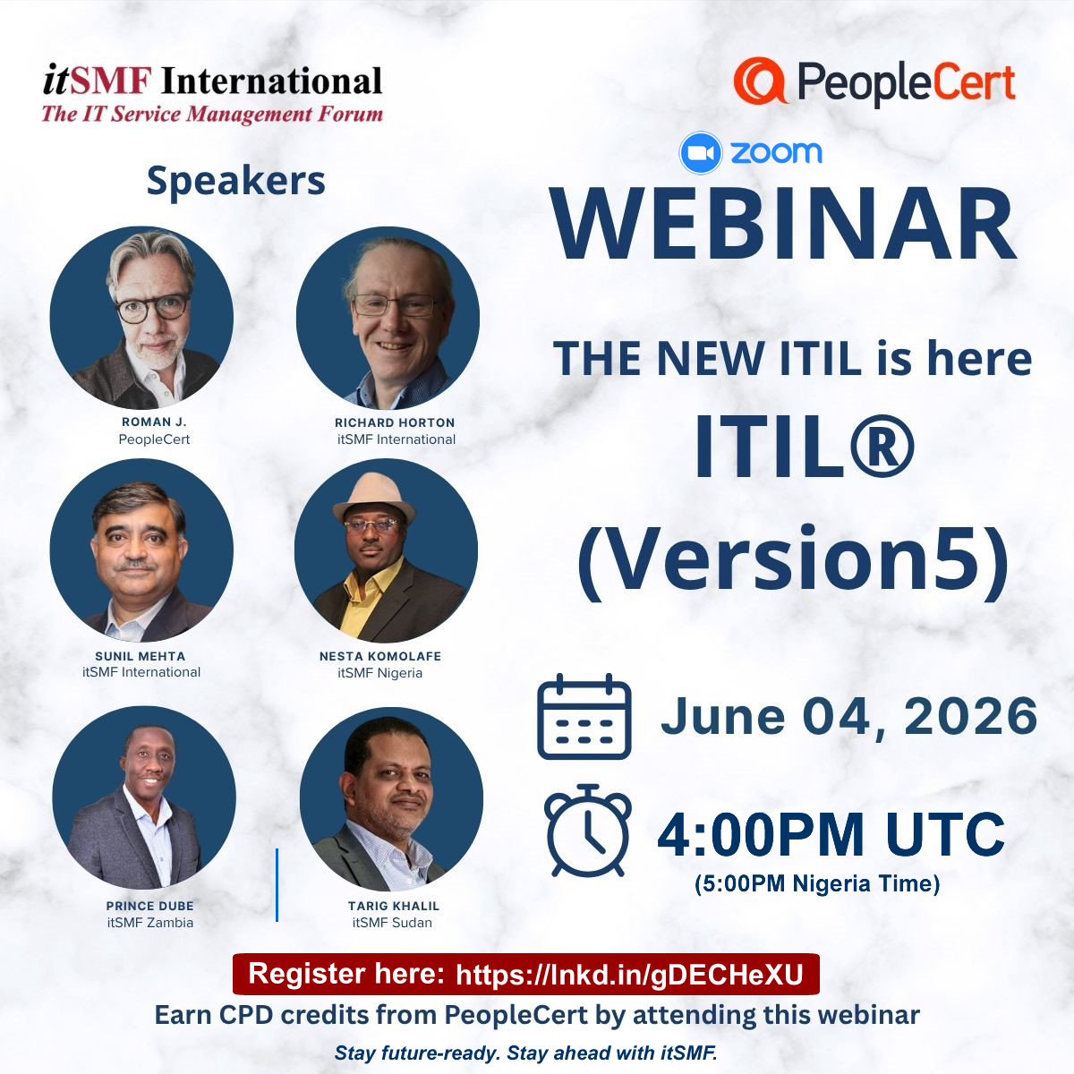 Register here:
https://lnkd.in/gDECHeXU
At itSMF International, www.itsmfi.org we are committed to...