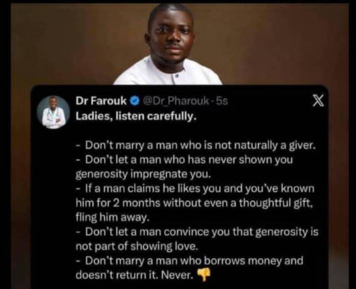 A man doesn't have to be Rich to give.
Thought and willingness matter.
Take it from me👌
Kudos to u...