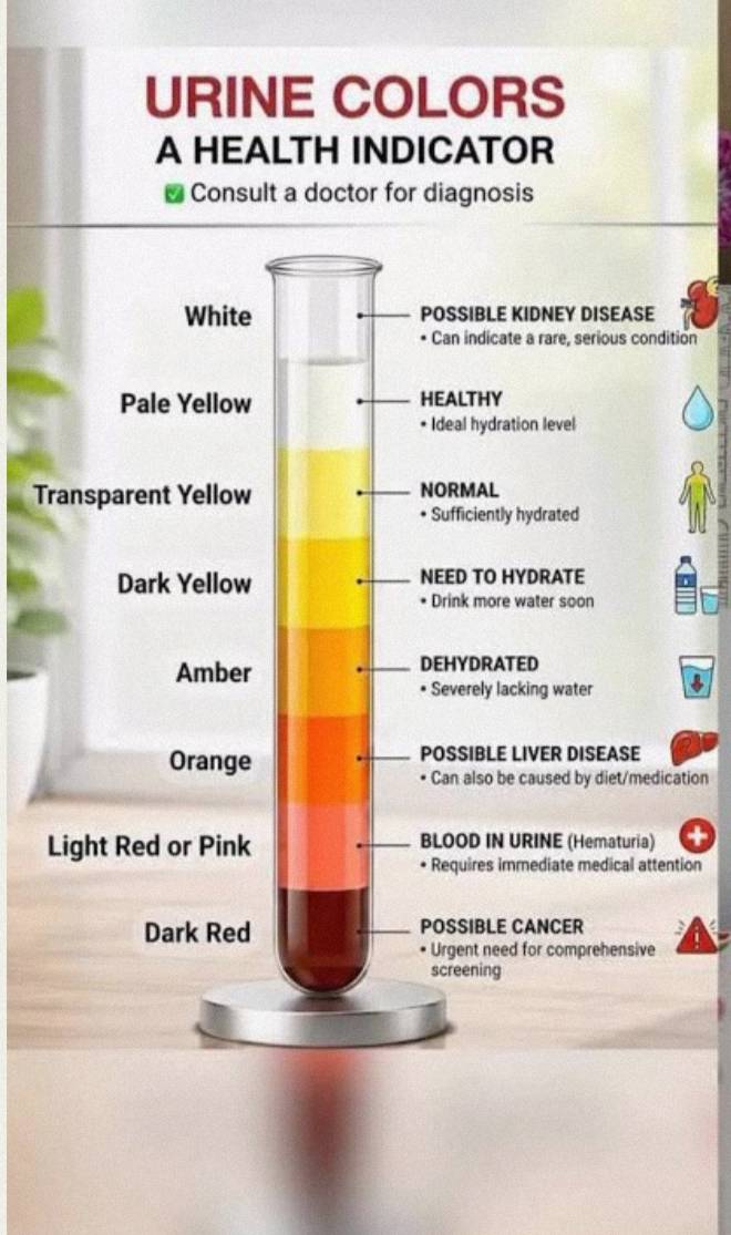 Your Urine Colour may be telling you something you're ignoring.