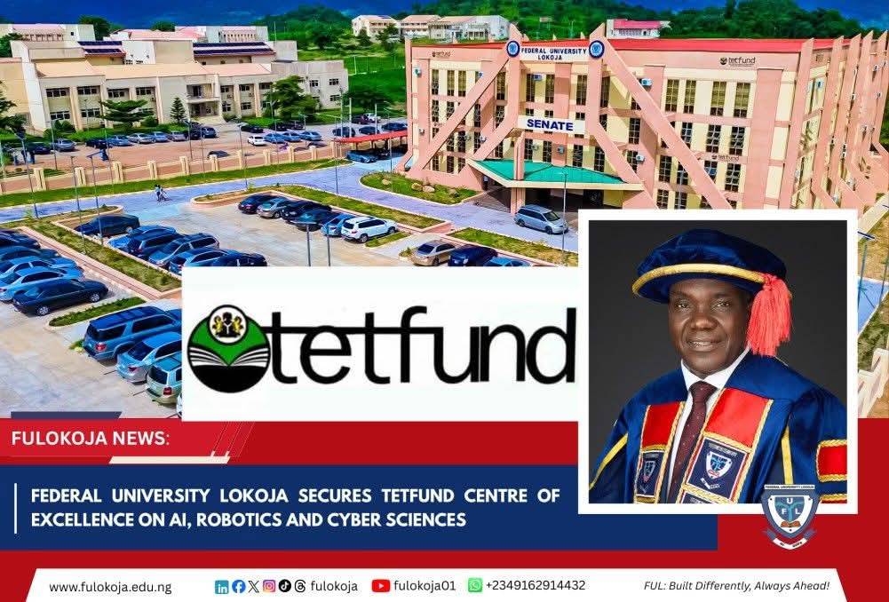 FULokoja Wins Big as TETFund Approves Centre of Excellence for AI, Robotics & Cybersecurity
https://...