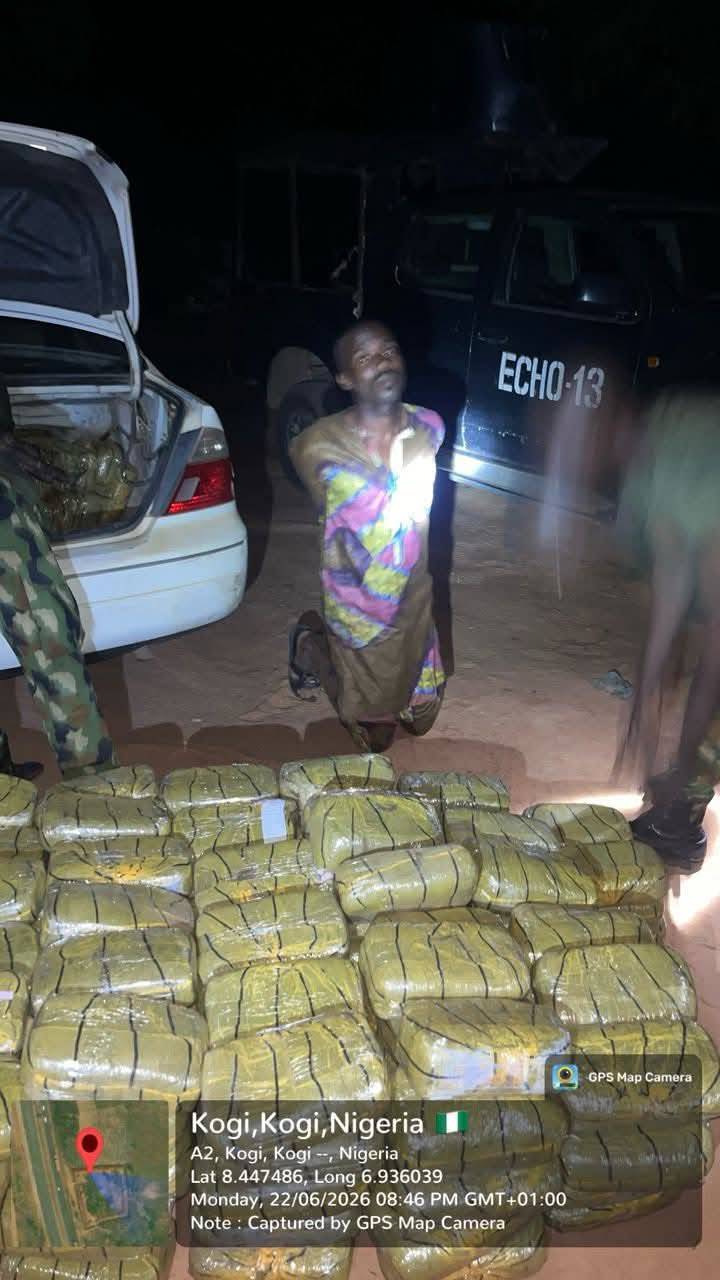 Army Foils Major Drug Trafficking, Seizes 235kg Cannabis Along Lokoja–Abuja Highway
https://corenews...