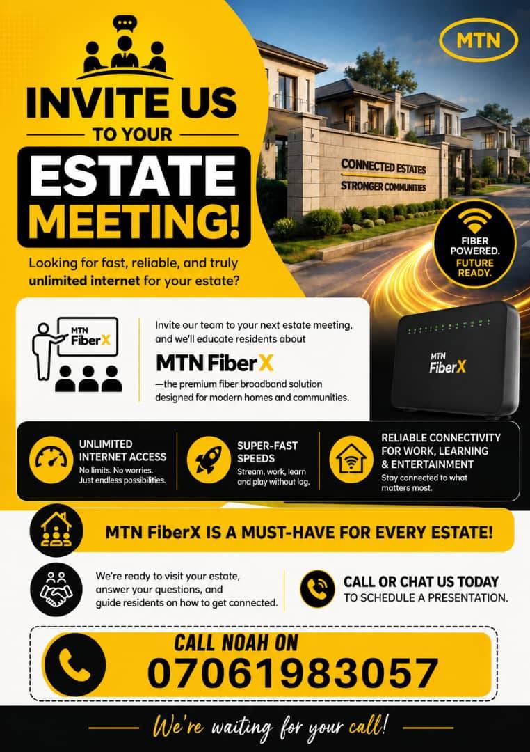 You can connect with me, with issues relating to MTN fibreX broadband service