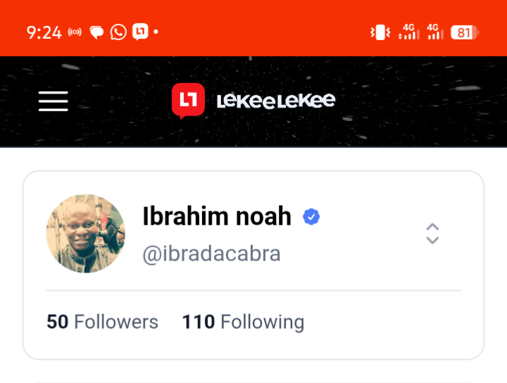 I just reached a 50, on my followers list. It's a step to greatness. I celebrate everyone who follow...