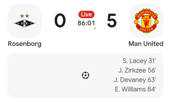 It's 5 Star performance from the young lads. Less than 4 minutes to the end of the game
