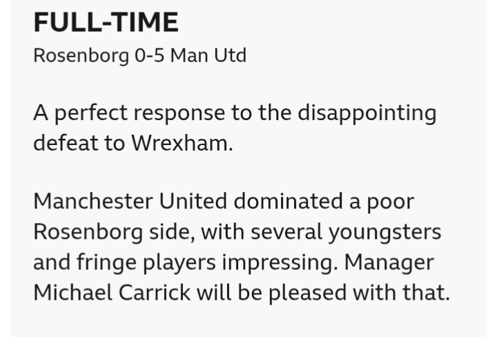 What a performance from the team, after the wrexham lost.