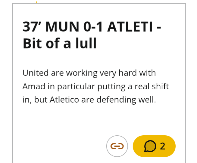 Manchester United vs ATL Madrid game update