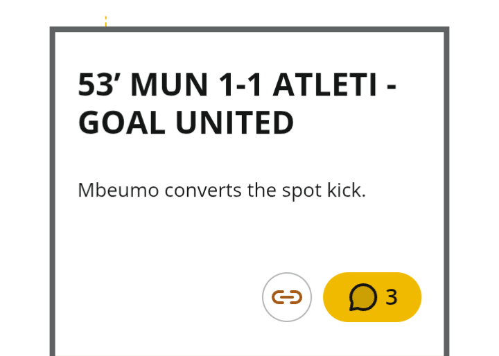 Manchester United vs ATL Madrid game update
The guys are level with the Spanish opponent