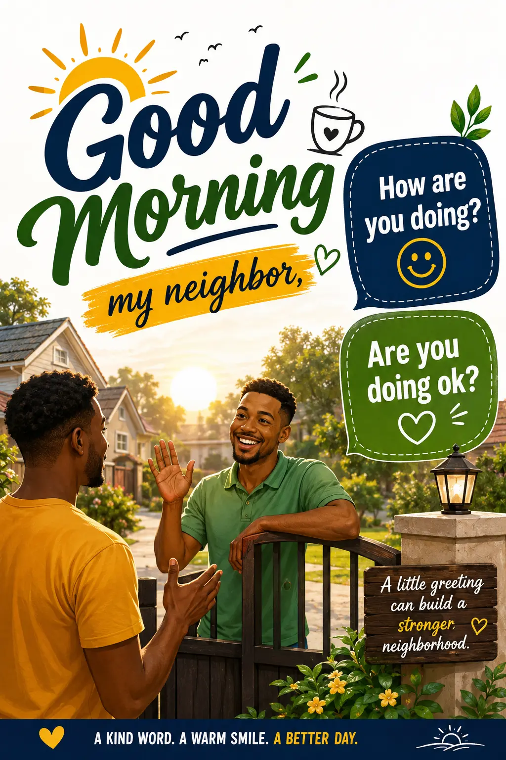 Good morning my neighbors