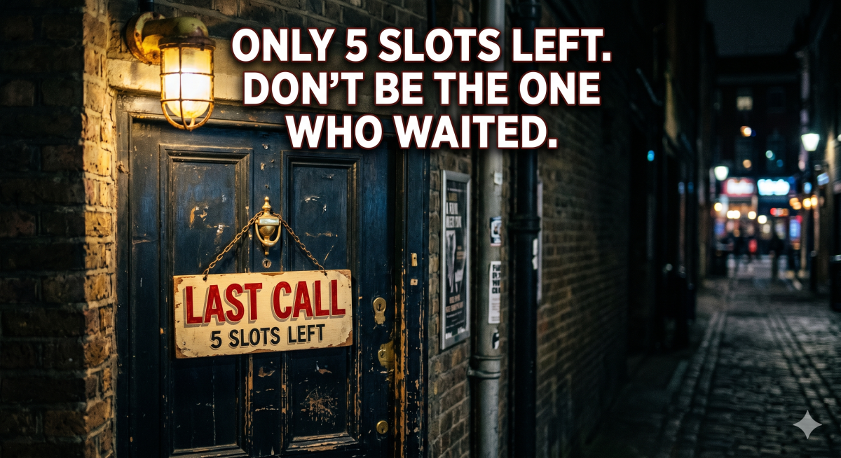 The "Limited Slots" Reality.
We cannot save everyone. We choose to save the Ready.
This week’s pro...