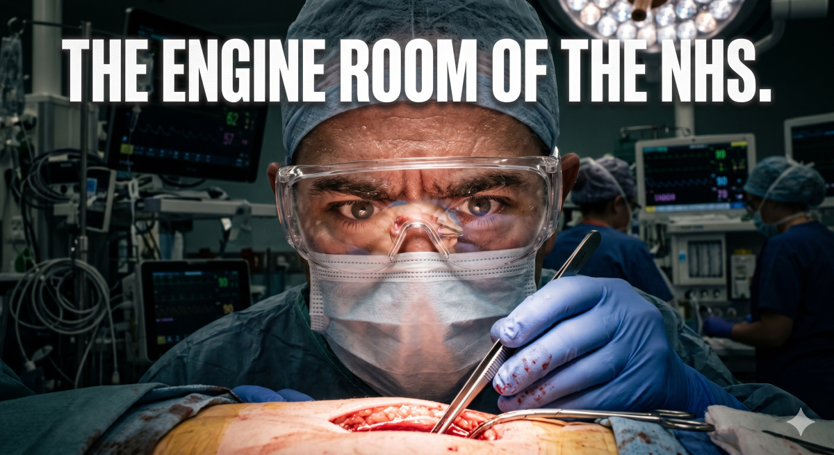 The "Surgical Scrub" Shortcut.
The NHS surgical backlog is at 7 million. They don't need "Generalis...