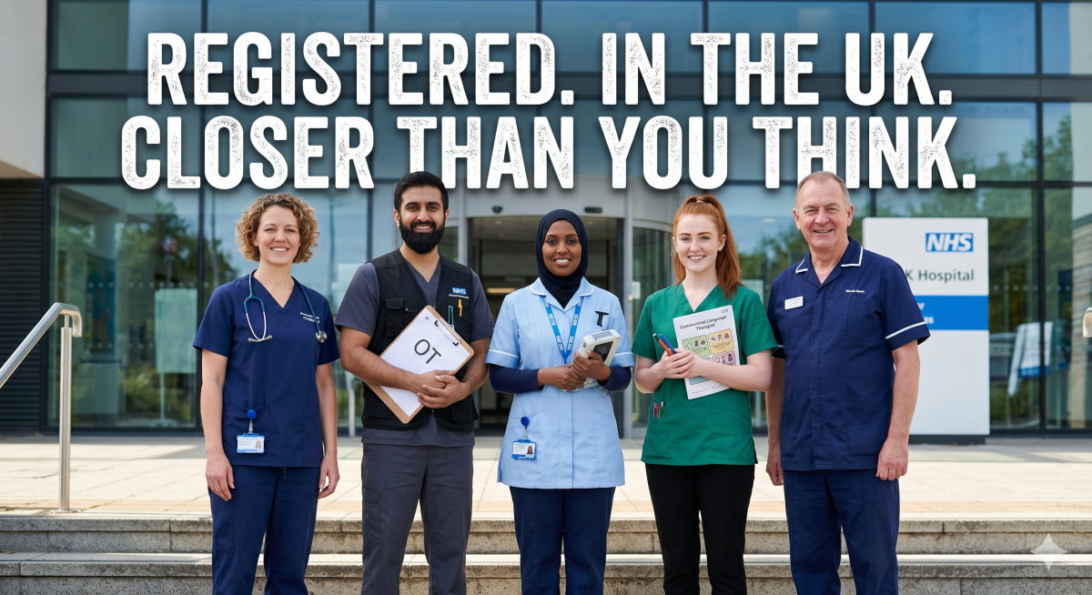 A registered physiotherapist, an occupational therapist, a speech therapist, and a radiographer all...
