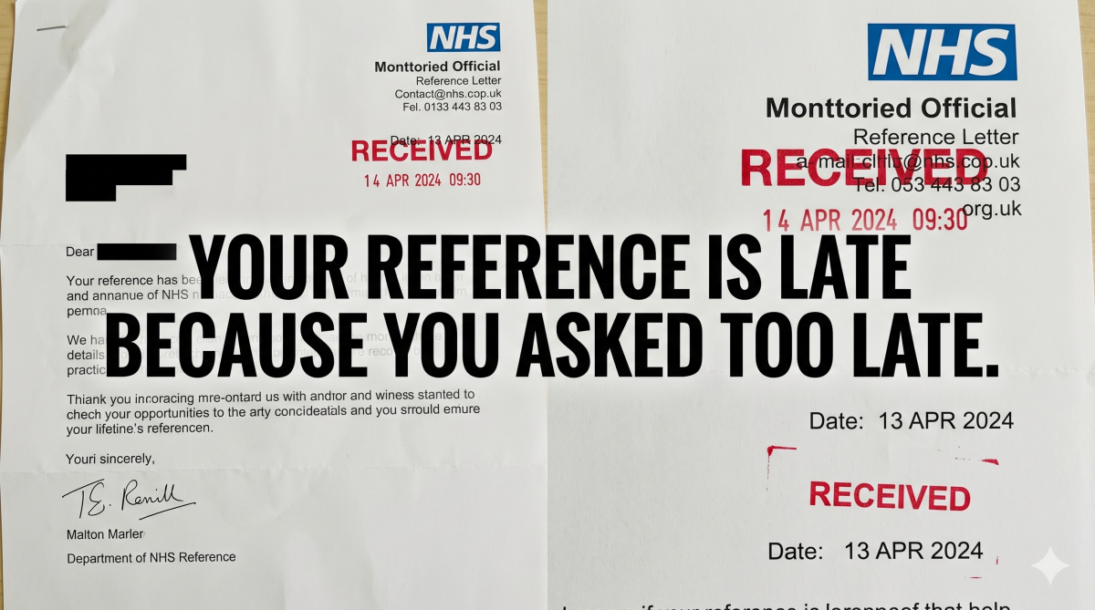 The reference letter that could get you your NHS job is sitting in a care home manager's head right...