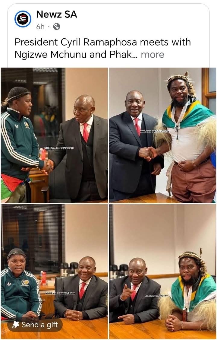 FYI @Ojyokpe . Here's the most prominent afrophobia leader with SA president yesterday