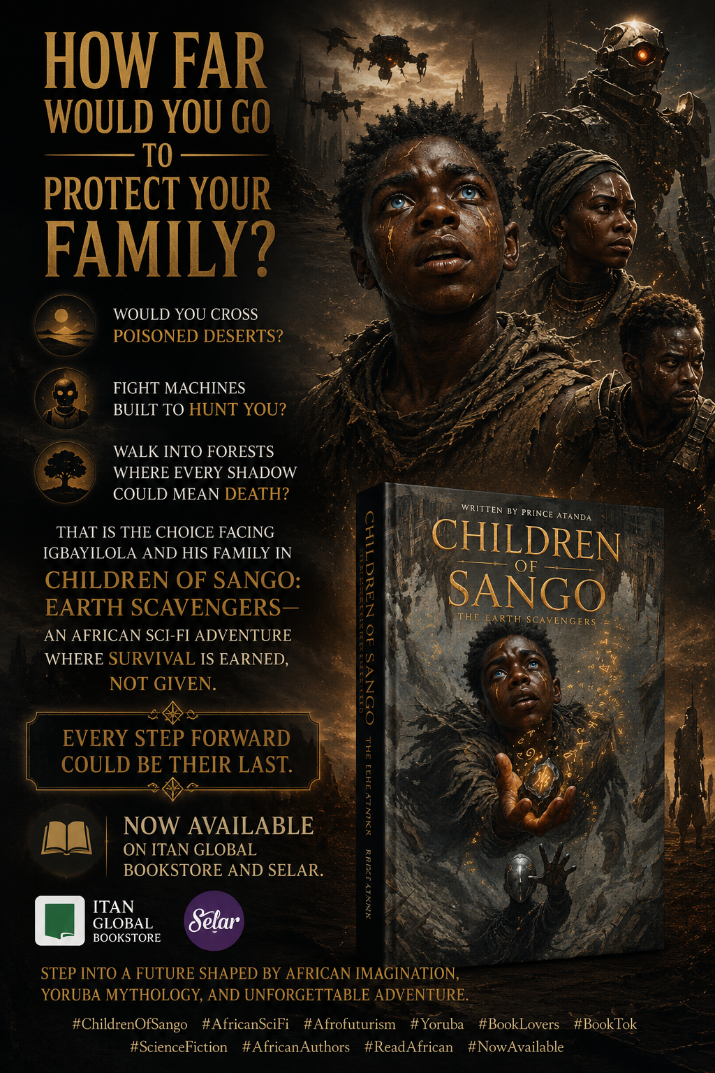 How far would you go to protect your family?
Would you cross poisoned deserts?
Fight machines buil...