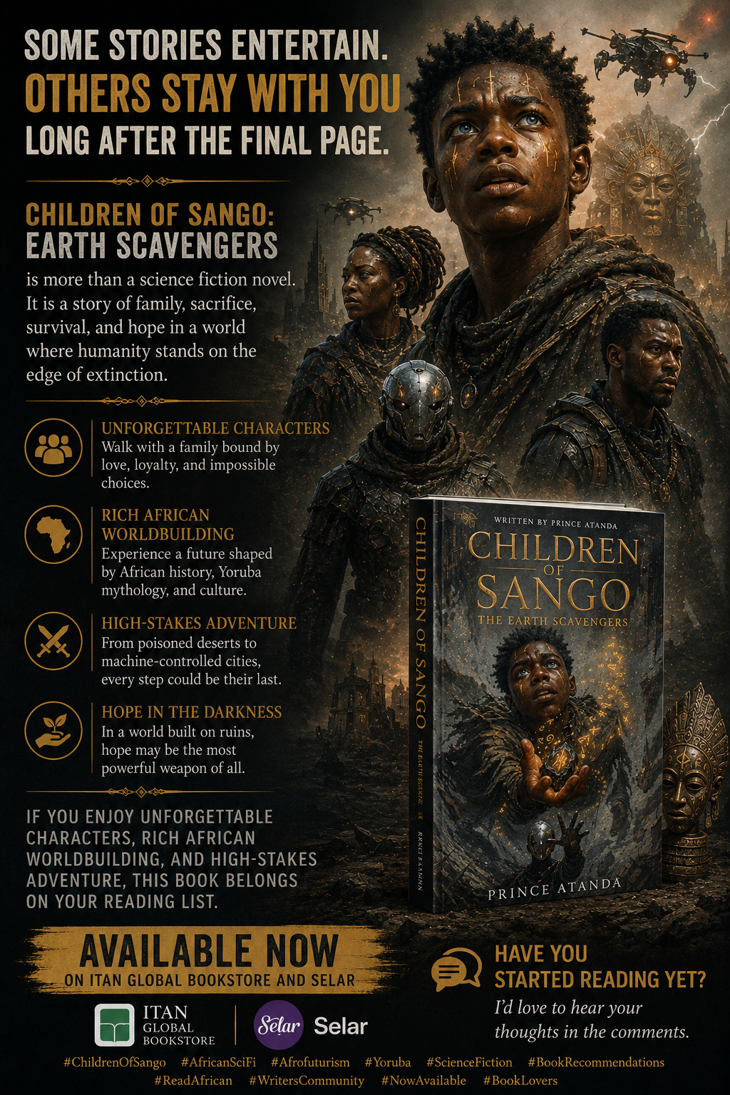 Some stories entertain. Others stay with you long after the final page.
Children of Sango: Earth Sc...
