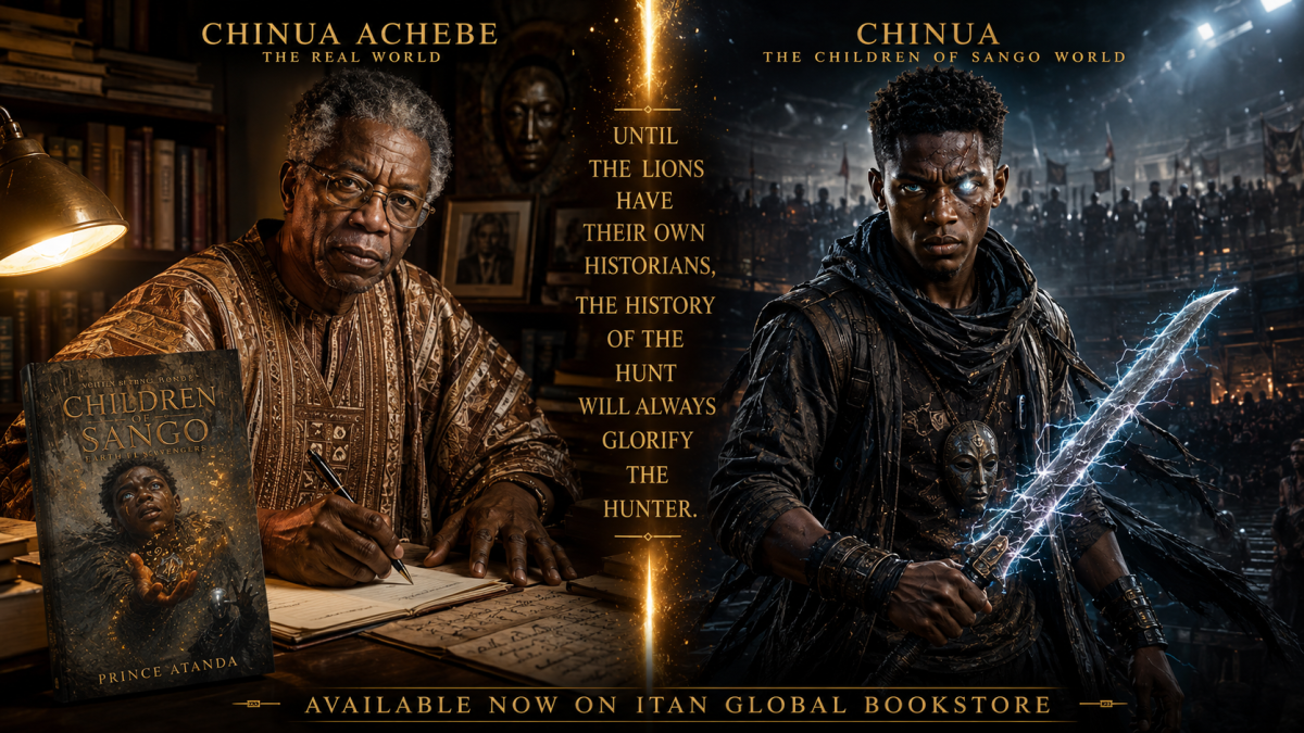 IN CHILDREN OF SANGO: EARTH SCAVENGERS
Some characters are invented.
Others are born from history....