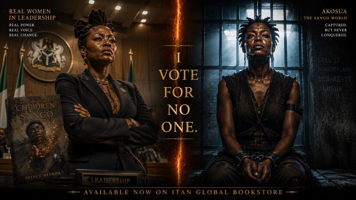 "Honor to the fallen son of man. Till the piercing gaze of urgent dreams."
That's what Akosua said....