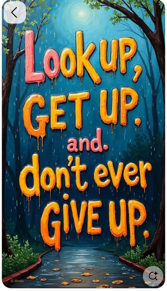 Press forward and never give up, because when there is life, there is hope.
Good to you all