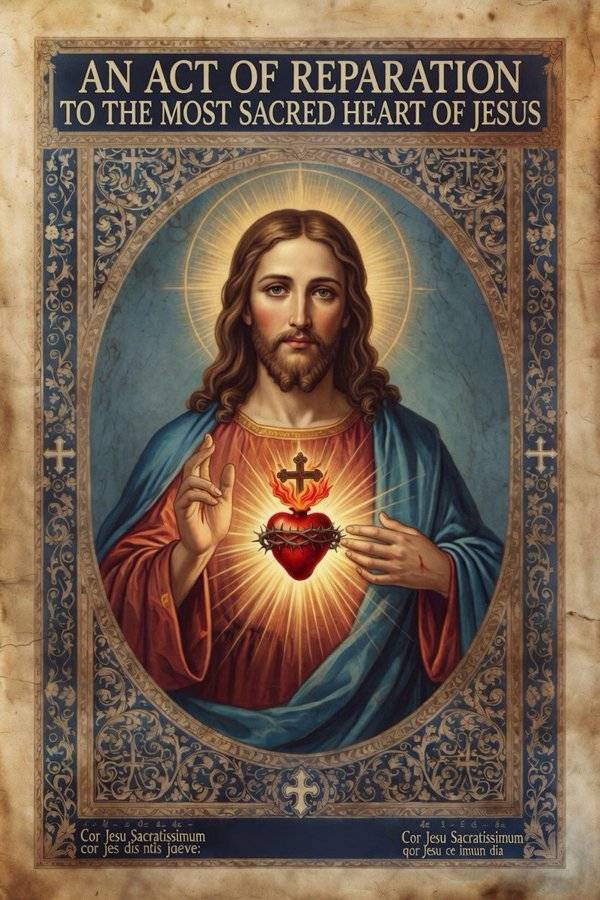 A partial indulgence is granted to those who recite An Act of Reparation to the Most Sacred Heart of...