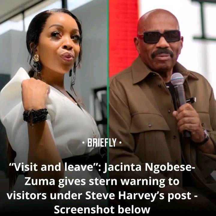 American comedian Steve Harvey appreciated Mzansi and encouraged peeps to visit! But Jacinta was not...