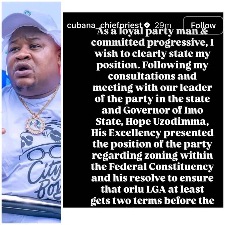 I never participated in the APC primaries- Cubana Chiefpriest
Social media was awash with reports y...