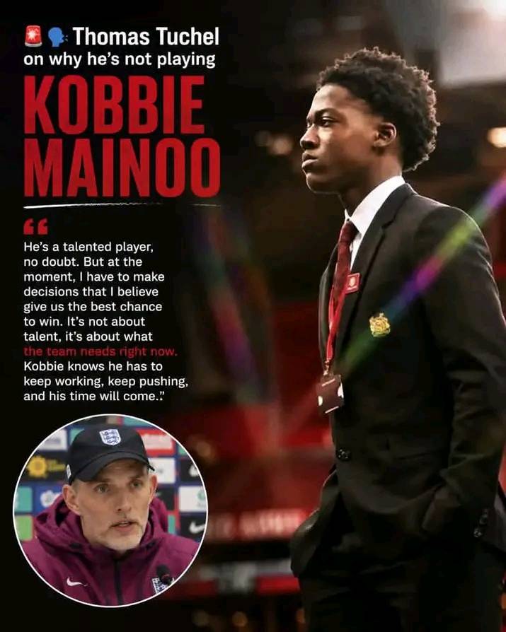 ๐จ๐ฃ "Thomas Tuchel on why he's not playing Kobbie Mainoo:
๐ฃ Reporter: "Kobbie Mainoo has been on th...