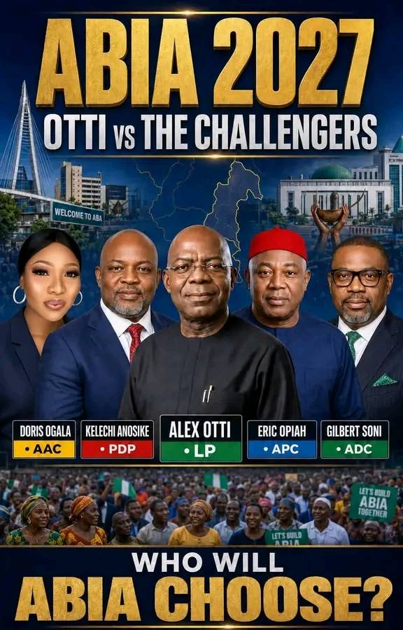 ABIA 2027: OTTI IS THE MAN TO BEAT—BUT HIS CHALLENGERS ARE BATTLE-READY!
Abia State is gradually be...