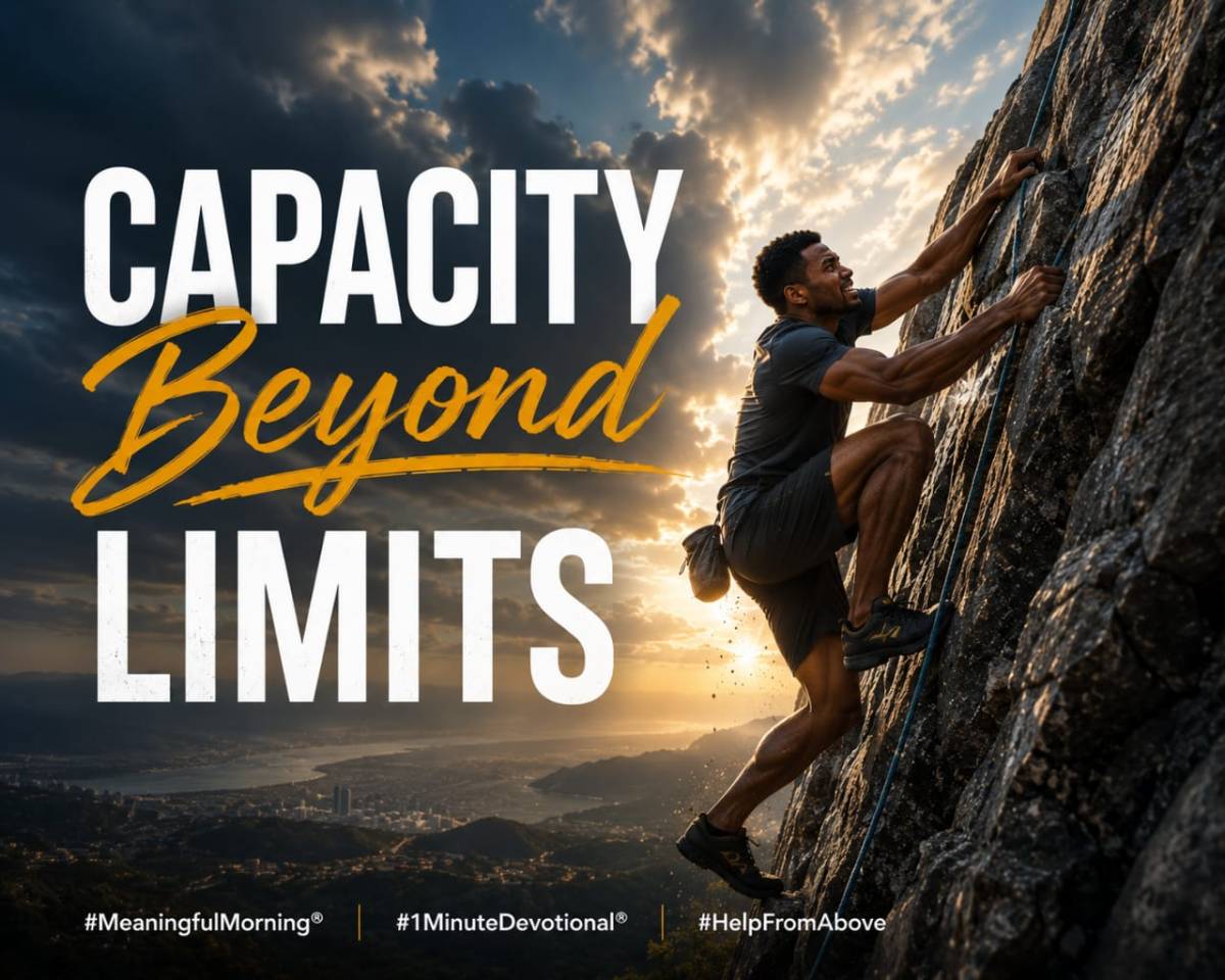 _*Capacity Beyond Limits*_
#MeaningfulMorning®
#1MinuteDevotional®
#HelpFromAbove
📖 *“Not that we...
