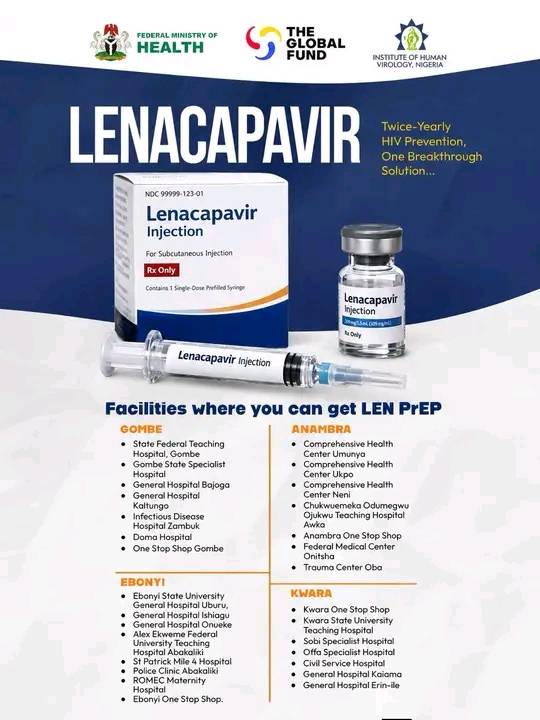 HIV can now be prevented.
Take Lenacapavir and it will protect you for 6 months
