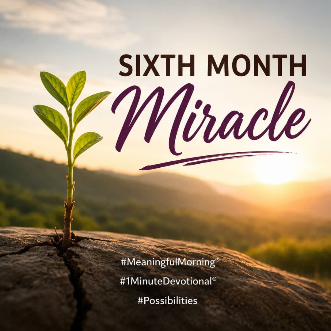 _*Sixth Month Miracle*_
#MeaningfulMorning®
#1MinuteDevotional®
#Possibilities
📖 *“And, behold, th...