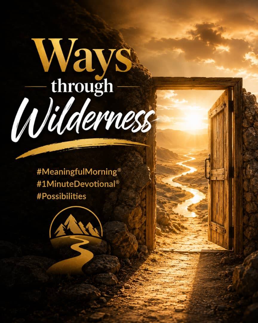 _*Ways through Wilderness*_
#MeaningfulMorning® #1MinuteDevotional® #Possibilities
📖 *“I will even...